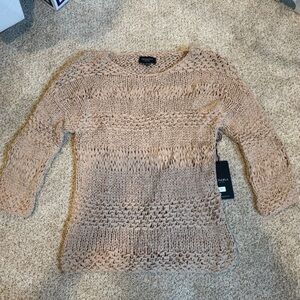Elegant Tan Knit Sweater by